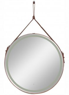 Зеркало с подсветкой Continent Millenium Brown ЗЛП1378 на ремне 80см коричневый